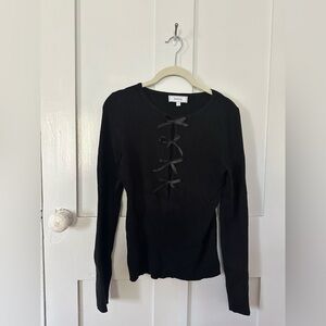 black bow sweater
